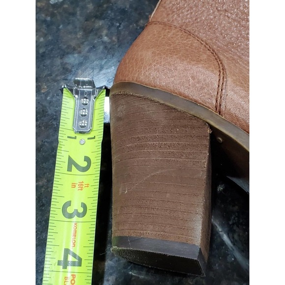 Lucky Brand Women's Ehllen Tan Leather Heeled Ankle Booties Size US 8.5M - Picture 11 of 12